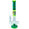 AFM The Reversal Inline 17" Bong with In-Line Percolator, Lime/Green Borosilicate Glass, Front View