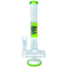 AFM The Reversal Inline 17" Bong with In-Line Percolator, White/Lime Design, Front View
