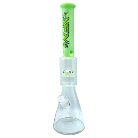 AFM The Reversal Tree Beaker in Green - 18" Tall Dab Rig with Tree Percolator - Front View