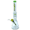 AFM The Reversal Tree Color Lip Beaker in Slime, 18" Tall with Tree Percolator for Dry Herbs, Front View