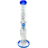 AFM The Ripper 14" Straight Honeycomb Percolator Bong in Blue - Front View