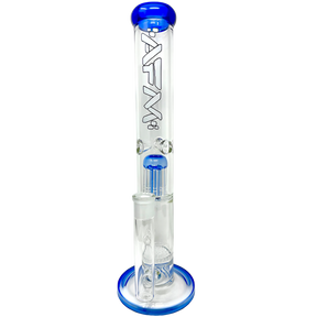 AFM The Ripper 14" Straight Honeycomb Percolator Bong in Blue - Front View