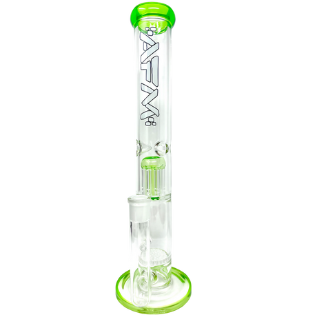AFM The Ripper 14" Straight Bong in Lime Green with Honeycomb Percolator, Front View