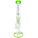 AFM The Ripper 14" Straight Bong in Lime Green with Honeycomb Percolator, Front View
