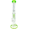 AFM The Ripper 14" Straight Bong in Lime Green with Honeycomb Percolator, Front View