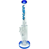 AFM The Scope Rig 14" with Showerhead/UFO Percolator, Blue Accents, Front View