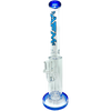 AFM The Scope Rig 14" with Showerhead/UFO Percolator, Blue Accents, Front View