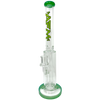 AFM The Scope Rig 14" Dab Rig in Green with Showerhead/UFO Percolator, Front View on White Background