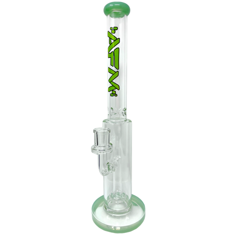 AFM The Scope Rig Mint - 14" Tall Dab Rig with Showerhead Percolator, Front View on White Background
