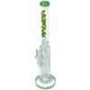 AFM The Scope Rig Mint - 14" Tall Dab Rig with Showerhead Percolator, Front View on White Background