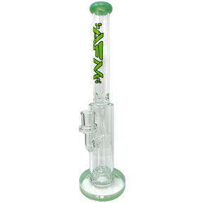 AFM The Scope Rig Mint - 14" Tall Dab Rig with Showerhead Percolator, Front View on White Background