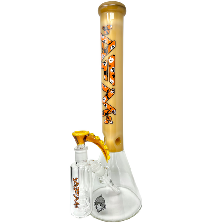 AFM The Spooky Beaker Set, 18" Clear Borosilicate Glass Bong, Front View with Fun Novelty Design