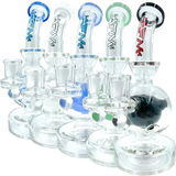AFM Swiss Ball Rig collection, 8" borosilicate glass dab rigs with bubble design, USA made
