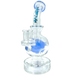 AFM The Swiss Ball Rig - 8" Jade Blue Variant, Borosilicate Glass Dab Rig, Front View