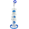 AFM The Third Arm 11.5" Bong with Blue Tree Percolator and Glass on Glass Joint - Front View