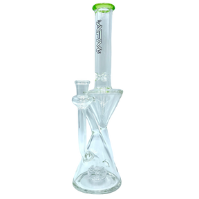 AFM The Time Recycler Rig - 12" with Showerhead Percolator and Lime Accents - Front View