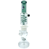 AFM The Tree Perc Head Freezable Coil Bong in Black - 14" with Clear Glass and Spiral Neck