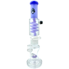 AFM Tree Perc Head Freezable Coil Bong in Purple - 14" with Clear Glass Base and Tree Percolator