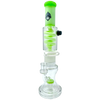 AFM The Tree Perc Head Freezable Coil Bong in Slyme, 14" with clear glass and green accents