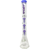 AFM The Triple Hitter 9mm Beaker Bong 21" with Tree Percolator in Purple - Front View