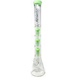 AFM The Triple Hitter 9mm Beaker Bong 21" with Tree Percolator and Slime Accents