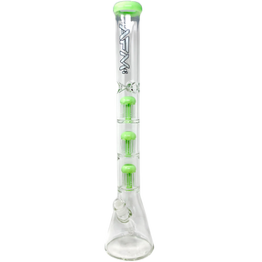 AFM The Triple Hitter 9mm Beaker Bong 21" with Tree Percolator and Slime Accents