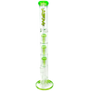 AFM - The Triple Ripper - 21" Clear Borosilicate Glass Bong with Green Percolators