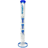 AFM - The Triple Ripper - 21" Clear Borosilicate Glass Bong with Blue Percolators