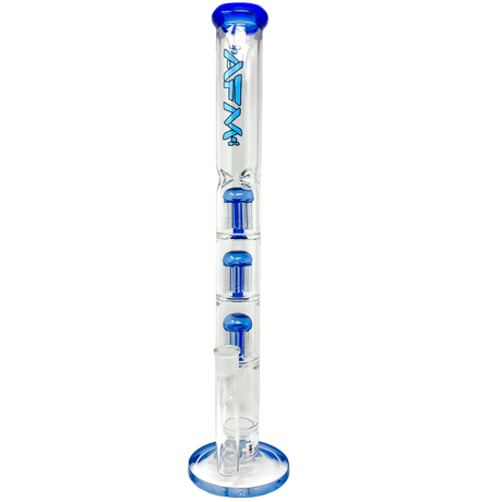 AFM - The Triple Ripper - 21" Clear Borosilicate Glass Bong with Blue Percolators