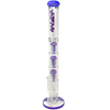AFM - The Triple Ripper - 21" Clear Straight Bong with Purple Accents and Percolator