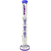 AFM - The Triple Ripper - 21" Clear Straight Bong with Purple Accents and Percolator