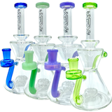 AFM The Tulip Recycler Dab Rigs in various colors with clear borosilicate glass and recycler percolator
