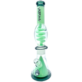 AFM The Ufo Pyramid Freezable Coil Bong in Mint - 16" Tall with Percolator