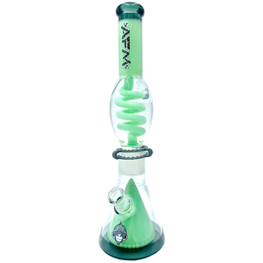 AFM The Ufo Pyramid Freezable Coil Bong in Mint - 16" Tall with Percolator
