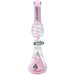 AFM The Ufo Pyramid Freezable Coil Set in Pink - 16" Beaker Bong with Percolator, Front View