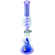 AFM 16" Ufo Pyramid Freezable Coil Bong in Purple, Borosilicate Glass with Beaker Base, Front View