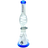 AFM The Ufo Pyramid Freezable Coil Bong in White/Blue, 16" Tall with Percolator, Front View