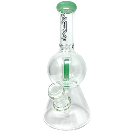 AFM 12" Ufo Beaker Bong with Showerhead Percolator, Borosilicate Glass, Angled Side View