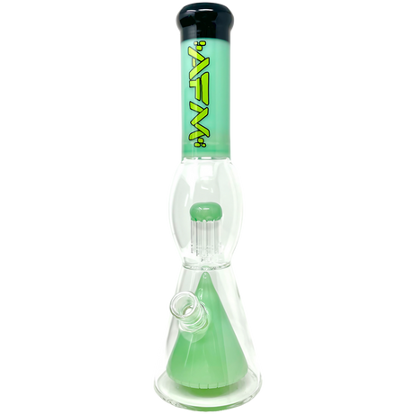 AFM Ufo Pyramid Beaker with 8 Arm Tree Perc, 16" Borosilicate Glass - Front View