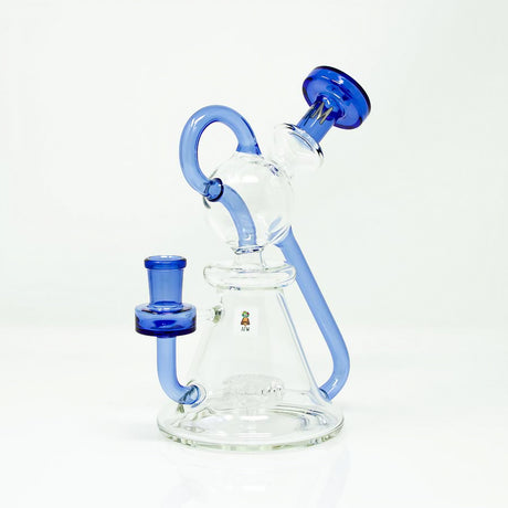AFM - Unicorn Recycler Dab Rig, 8" with Slit-Diffuser Percolator, Front View on White Background