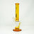 AFM Upsidedown Beaker Bong in Gold, 14" Heavy Wall Borosilicate Glass with 45 Degree Joint, Front View