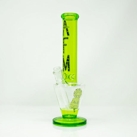 AFM Upsidedown Beaker Bong 14'' in Lime Green with Heavy Wall Borosilicate Glass