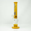 AFM - Upsidedown Beaker Bong 14" in Orange with 45 Degree Joint, Front View on White Background