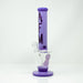 AFM Upsidedown Beaker Bong in Purple, 14" Tall, Thick Borosilicate Glass, Front View
