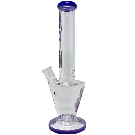 AFM 18" Upsidedown Beaker Bong with Color Lip, Borosilicate Glass, Front View