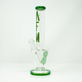 AFM 18'' Upsidedown Beaker Bong with Color Lip, Borosilicate Glass, Front View