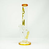 AFM Upsidedown Beaker Bong with Color Lip, 18", Front View on White Background