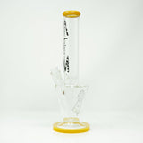 AFM 18" Upsidedown Beaker Bong with Color Lip, Front View on Seamless White Background