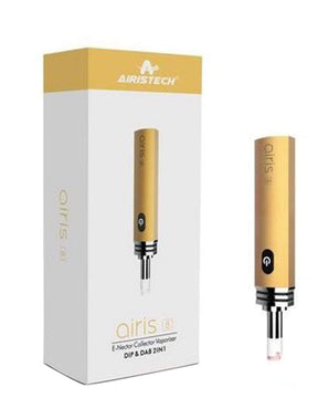 Airistech Airis 8 Dip N Dab Vaporizer in Gold, Portable Wax Pen with Box