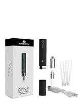 Airistech Airis 8 Dip N Dab vaporizer in black with accessories and packaging